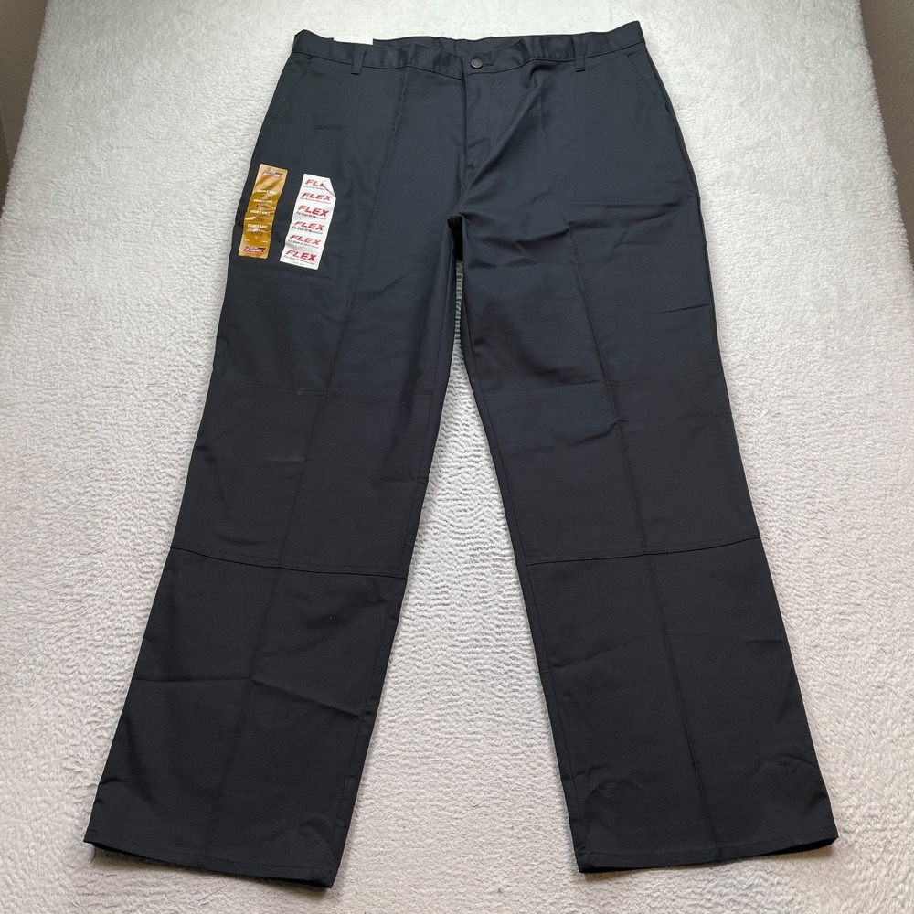 Dickies Relaxed Fit Double Knee Work Pants Men's Size 42x32 Black Straight NWT